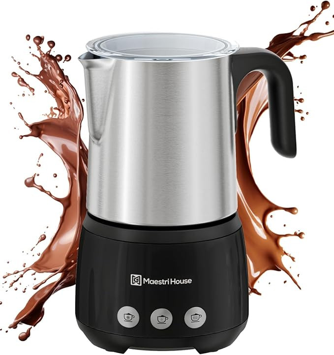 Maestri House Milk Frother, 4-in-1 Electric Milk Steamer and Frother, 16.9OZ 600W Smart Touch Con... | Amazon (US)