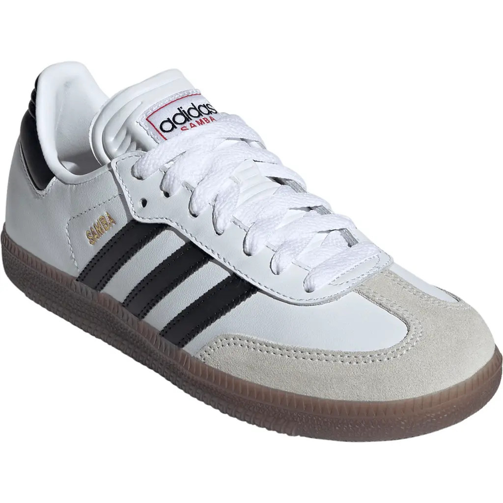 adidas Kids' Samba Sneaker in White at Nordstrom, Size 2.5 | Nordstrom