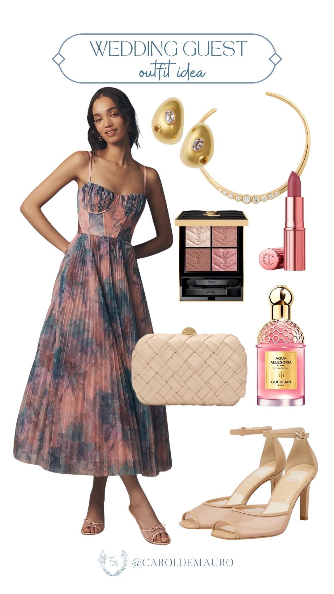 Giving off major romantic vibes with this pleated floral look for wedding season! Gives off that elegant and effortless vibe for any special occasion on your calendar.

formal wear, party dress, wedding guest outfit, cocktail look, makeup must haves, dainty accessories, luxe makeup

#LTKSeasonal #LTKFindsUnder50 #LTKU