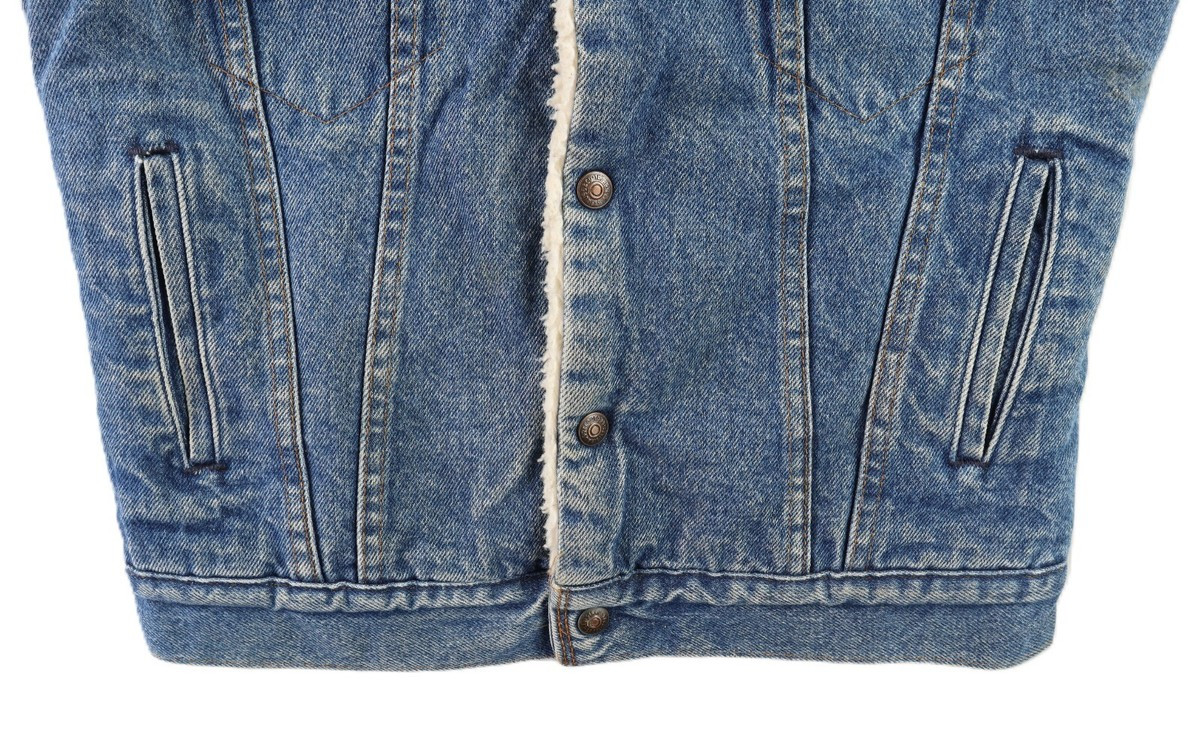 VTG 80s LEVI'S USA Men's 18 Blue 100% Cotton Denim Sherpa Fleece Lined Vest  | eBay | eBay US