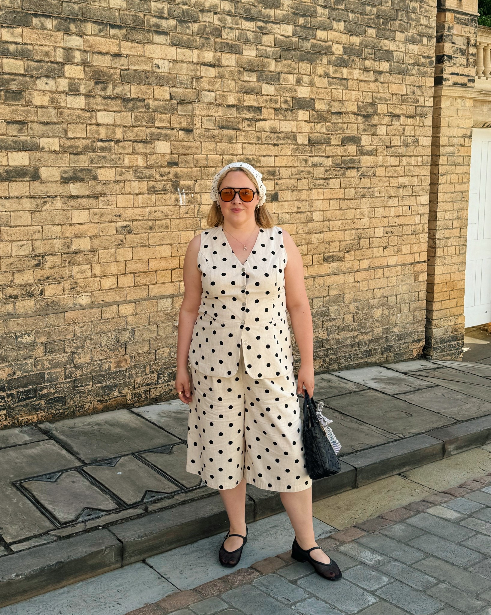 Matchy Matchy, polka dots, monsoon, black and white, waistcoat, shorts, size 18 

#LTKuk #LTKmidsize #LTKspring