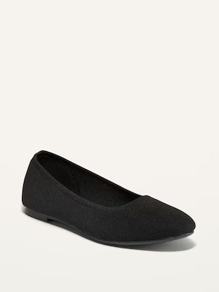 Knit Almond-Toe Ballet Flats For Women | Old Navy (US)