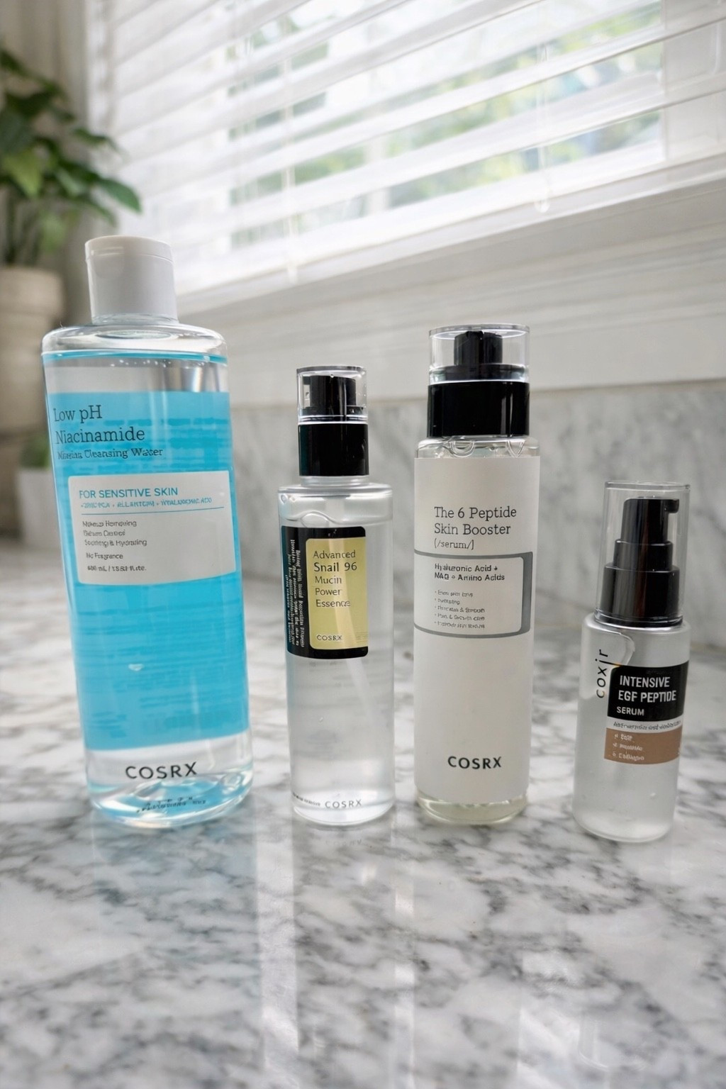 My everyday skincare lineup that keeps my skin calm, hydrated, and glowing ✨

The snail mucin is a must for that smooth, bouncy look and the peptide serums give the prettiest healthy glow. These are staples I keep repurchasing.



#LTKmomlife #LTKBeauty #LTKselfcare