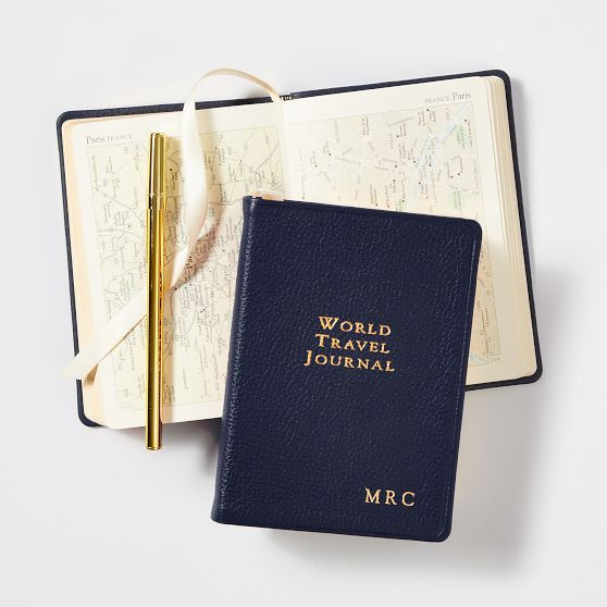 Leather Bound World Travel Journal | Mark and Graham