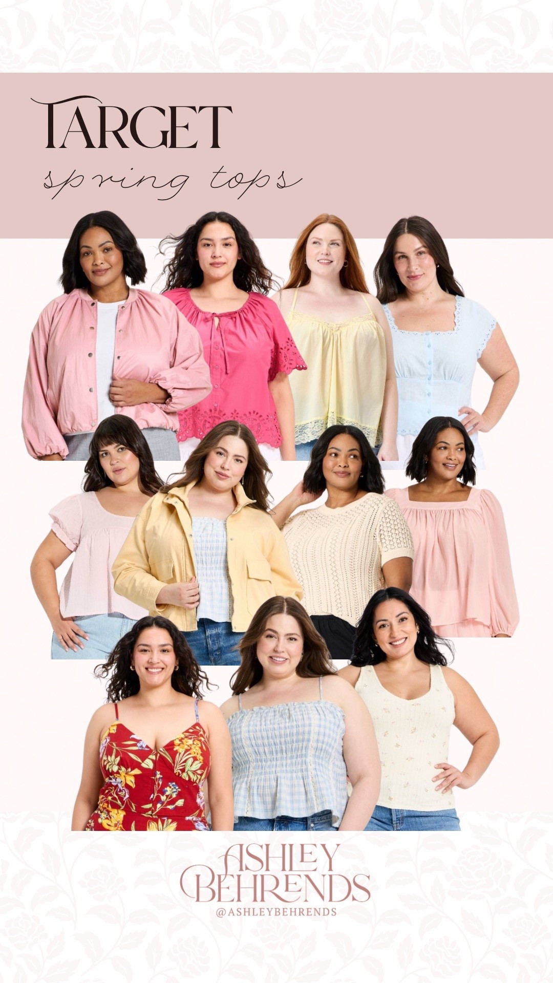 I am obsessed with Target’s 🎯 spring tops. They have something for every single occasion and the colors are gorgeous 🌸🌻. I’m loving the delicate details, give me all the florals, lace and pastel colors  for the warmer weather. 
Spring tops, sleeveless top 

#LTKSeasonal #LTKPlusSize