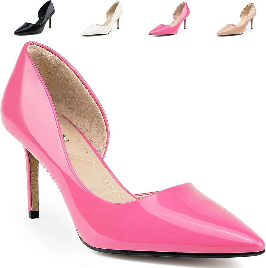 JENN ARDOR Women's Pumps High Heels Pointed Closed Toe Stiletto D'Orsay 3 in Comfortable Soft Wed... | Amazon (US)