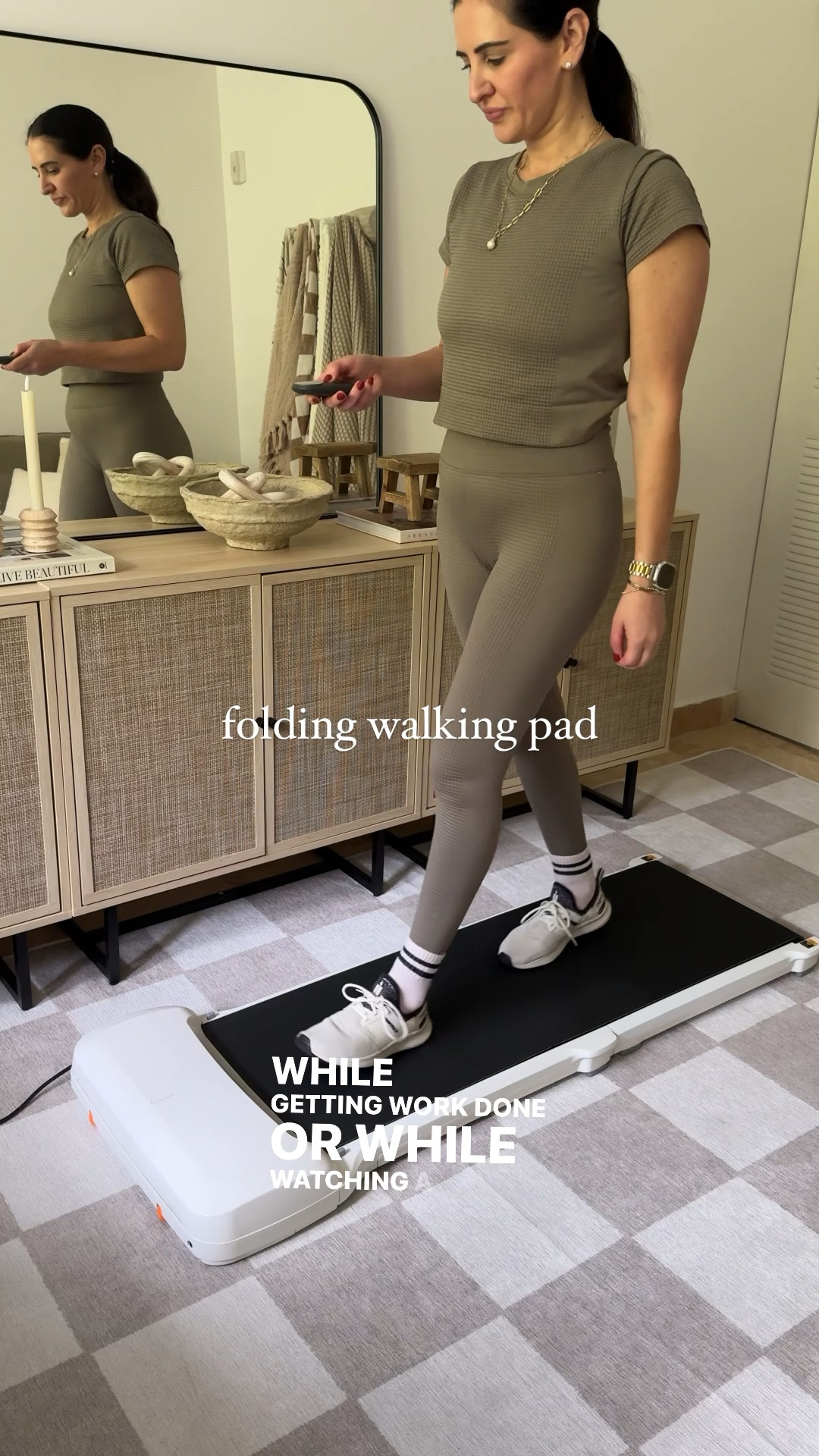 This folding walking pad is my favorite purchase of 2024. 

If I Use it for a small portion of my work day or while watching a show along with my normal walking for the day has me getting 10K plus steps in easily. 

Plus, it folds and can tuck away easily! 

I have the c1 version but the c2 is the  newer version, on sale and has better reviews! 

#LTKSaleAlert #LTKCyberWeek #LTKActive