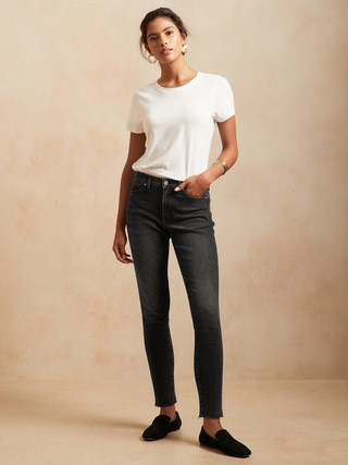 High-Rise Skinny Jean with Raw Hem | Banana Republic (US)