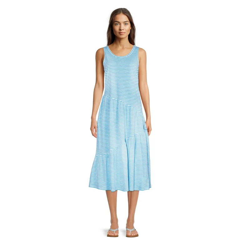 Time and Tru Women's Midi Tank Dress | Walmart (US)
