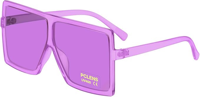 GRFISIA Square Oversized Sunglasses for Women Men Flat Top Fashion Shades | Amazon (US)