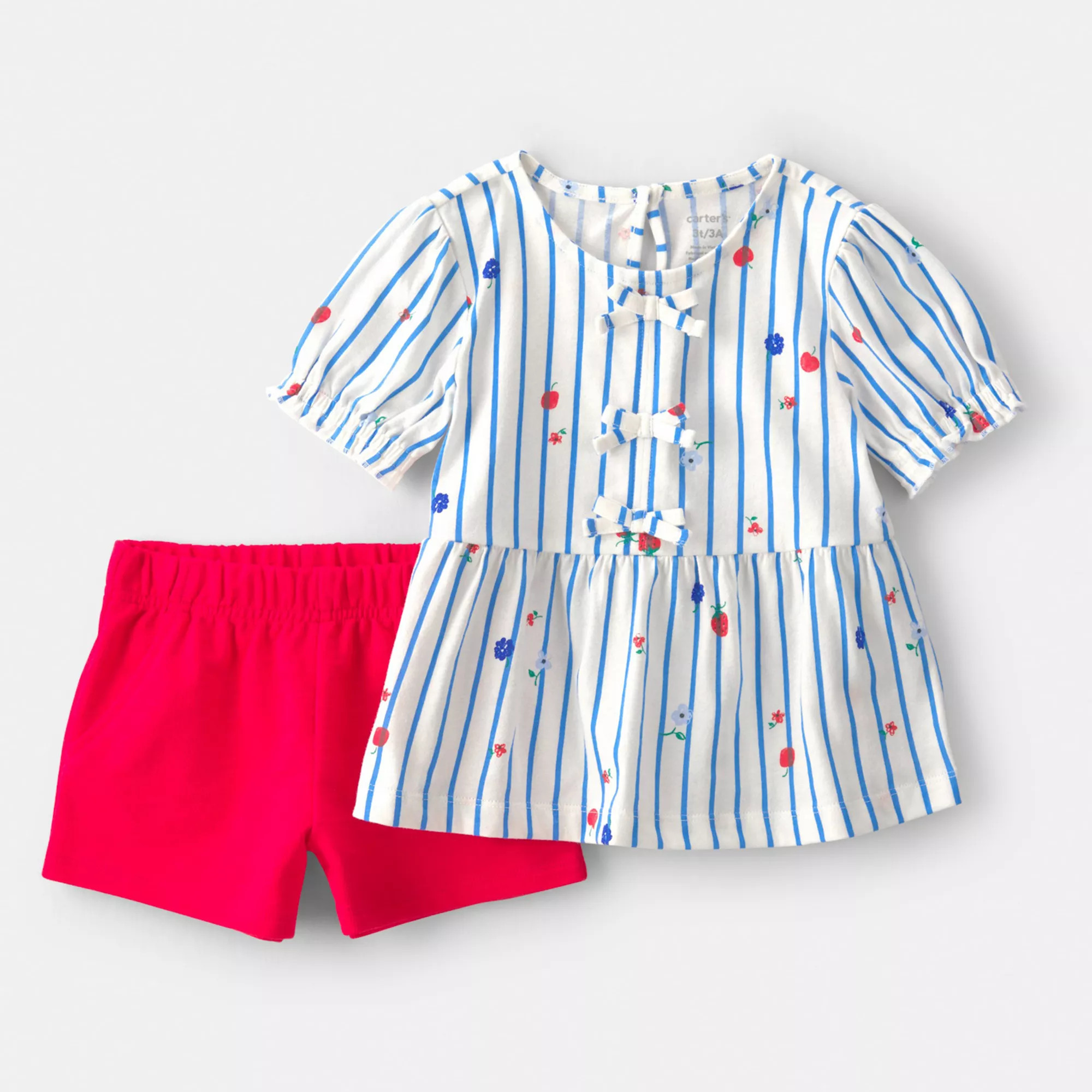 Toddler Girl Carter's 2-Piece Strawberry Top & Short Set | Kohl's