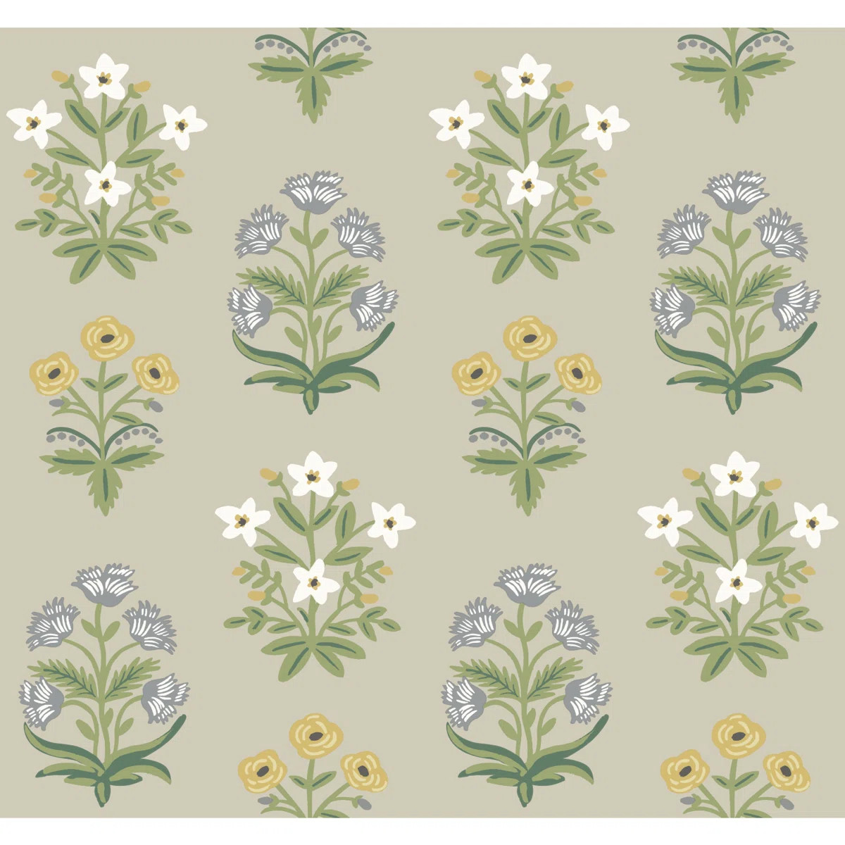 Rifle Paper Co. Mughal 27" L x 27" W Smooth Wallpaper Roll | Wayfair North America