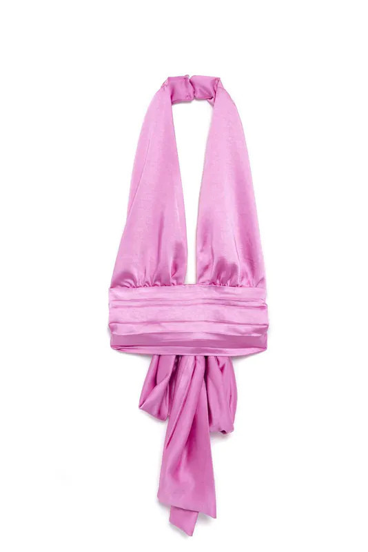 Akalia Cleo Cropped Top - Pink - L | Verishop