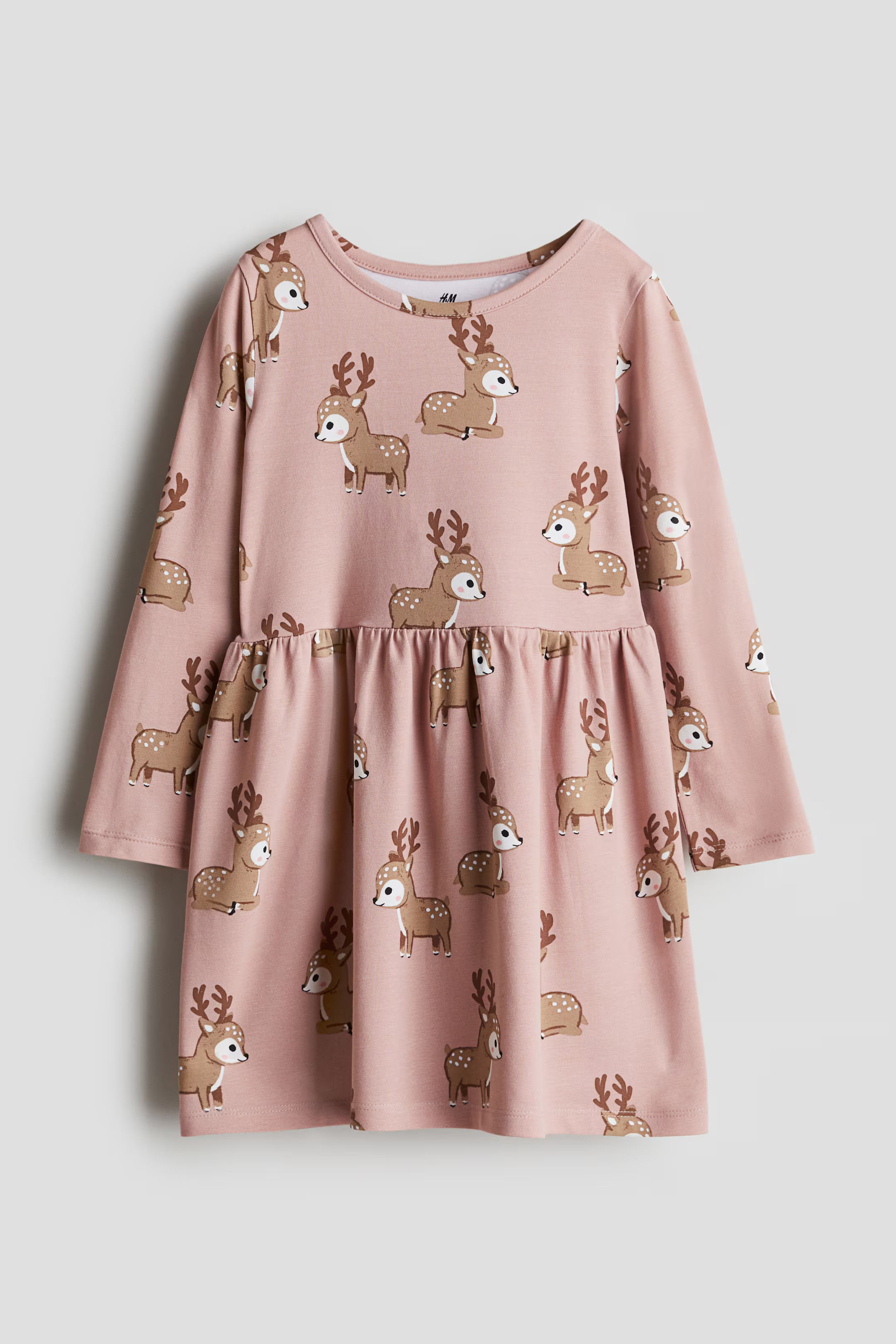 Printed Cotton Dress - Cream/candy canes - Kids | H&M US | H&M (US + CA)