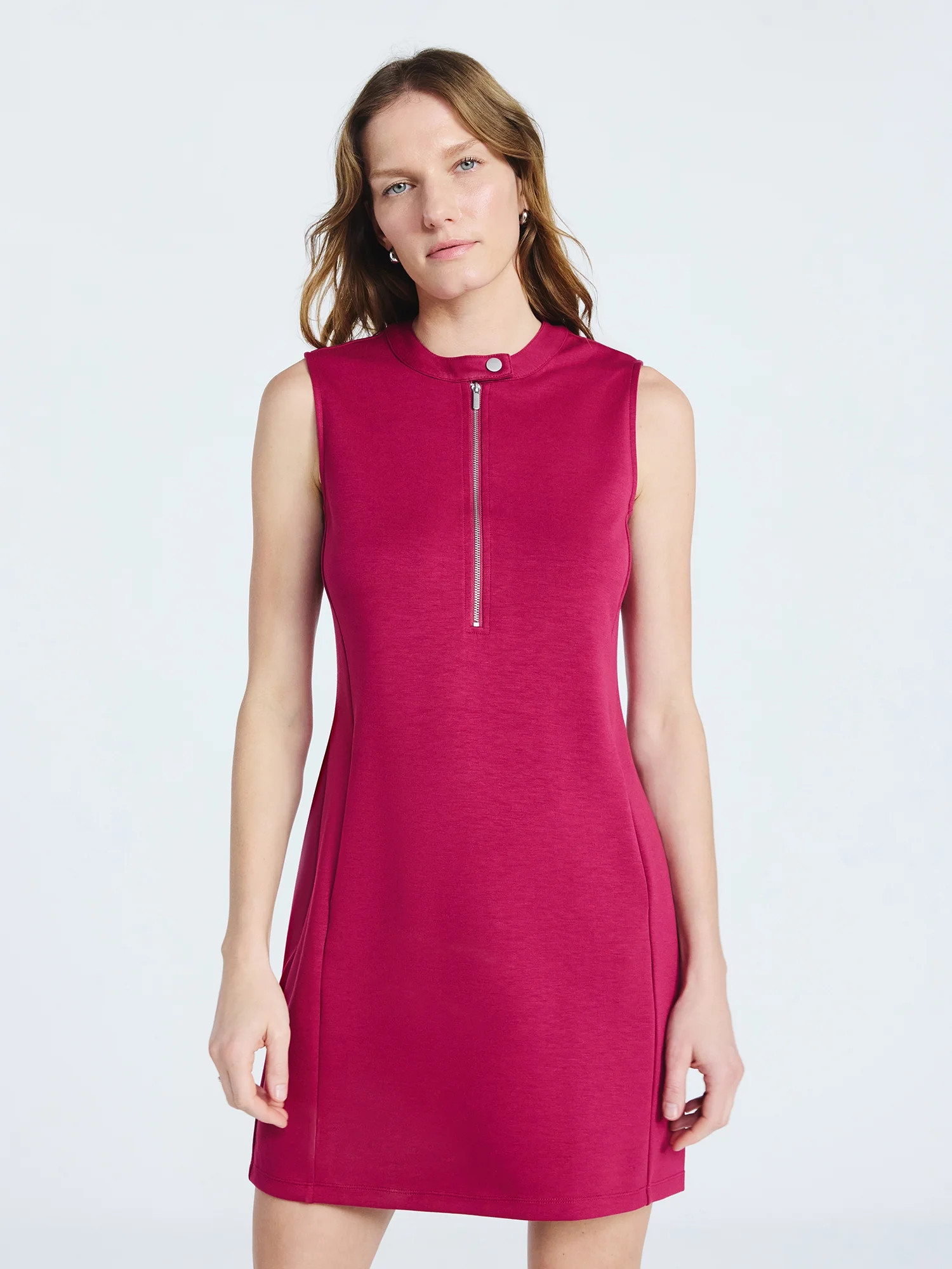 Scoop Women's and Women's Plus New Scubaknit Moto Dress, Sizes XS-4X | Walmart (US)