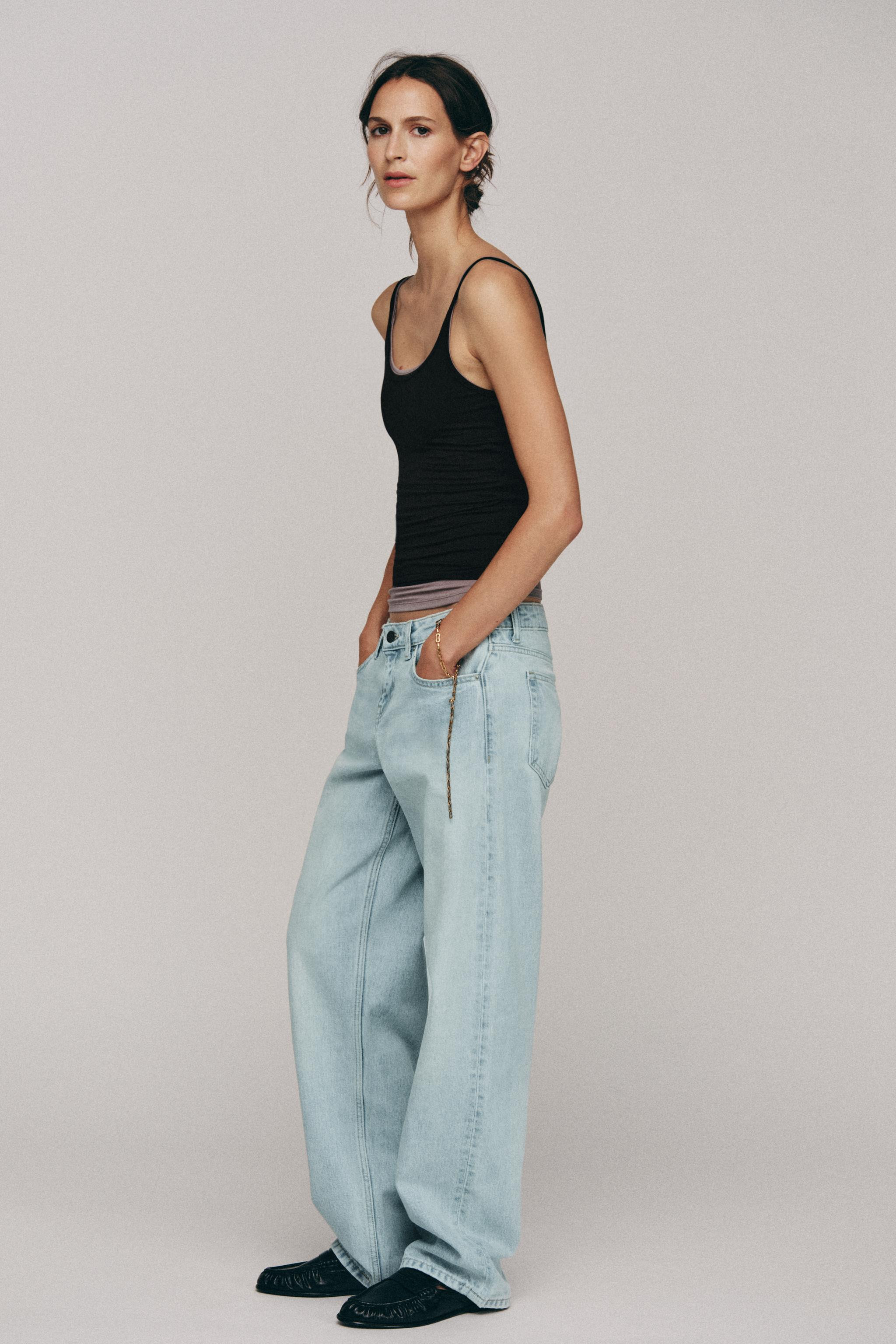 THIN STRAP POLYAMIDE TANK TOP | Zara US