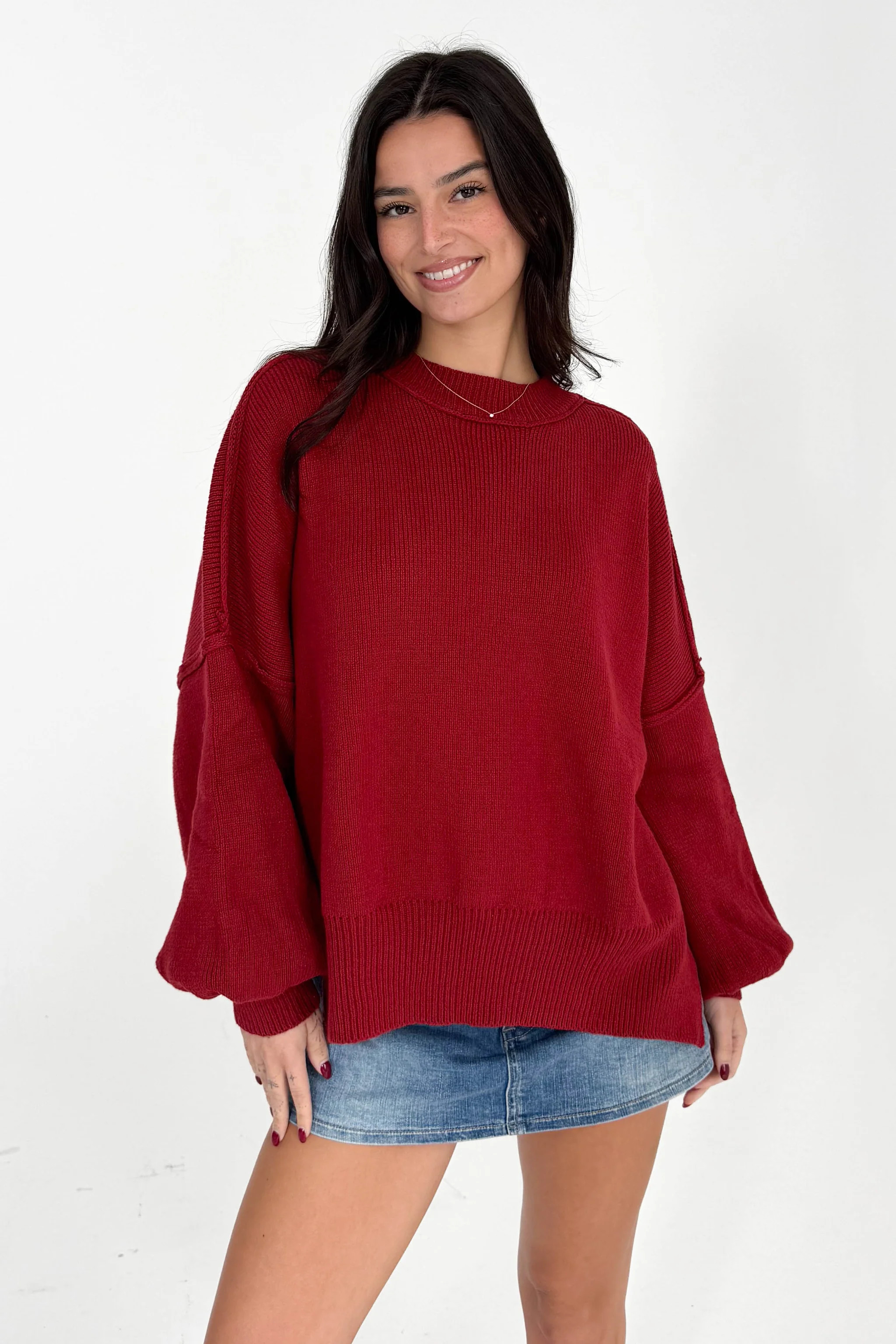 Martha Sweater in Red | Grey Bandit