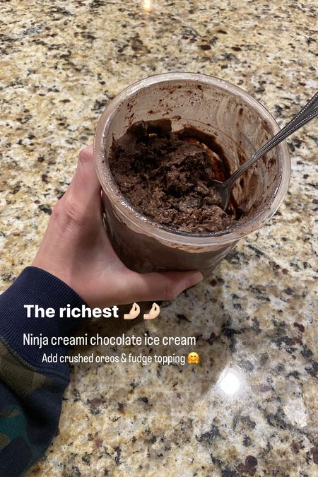 Ninja creami flavor idea!

Chocolate base (recipe in creami book)
Add crushed oreos and fudge topping as mix ins!
It’s the best!!

#LTKfamily
