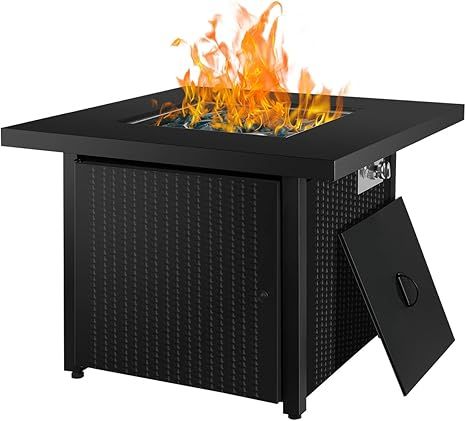 Gardtech 30in Fire Table, Propane Gas Fire Pit Table with Glass Stone, 50000 BTU Auto-Ignition Ga... | Amazon (US)