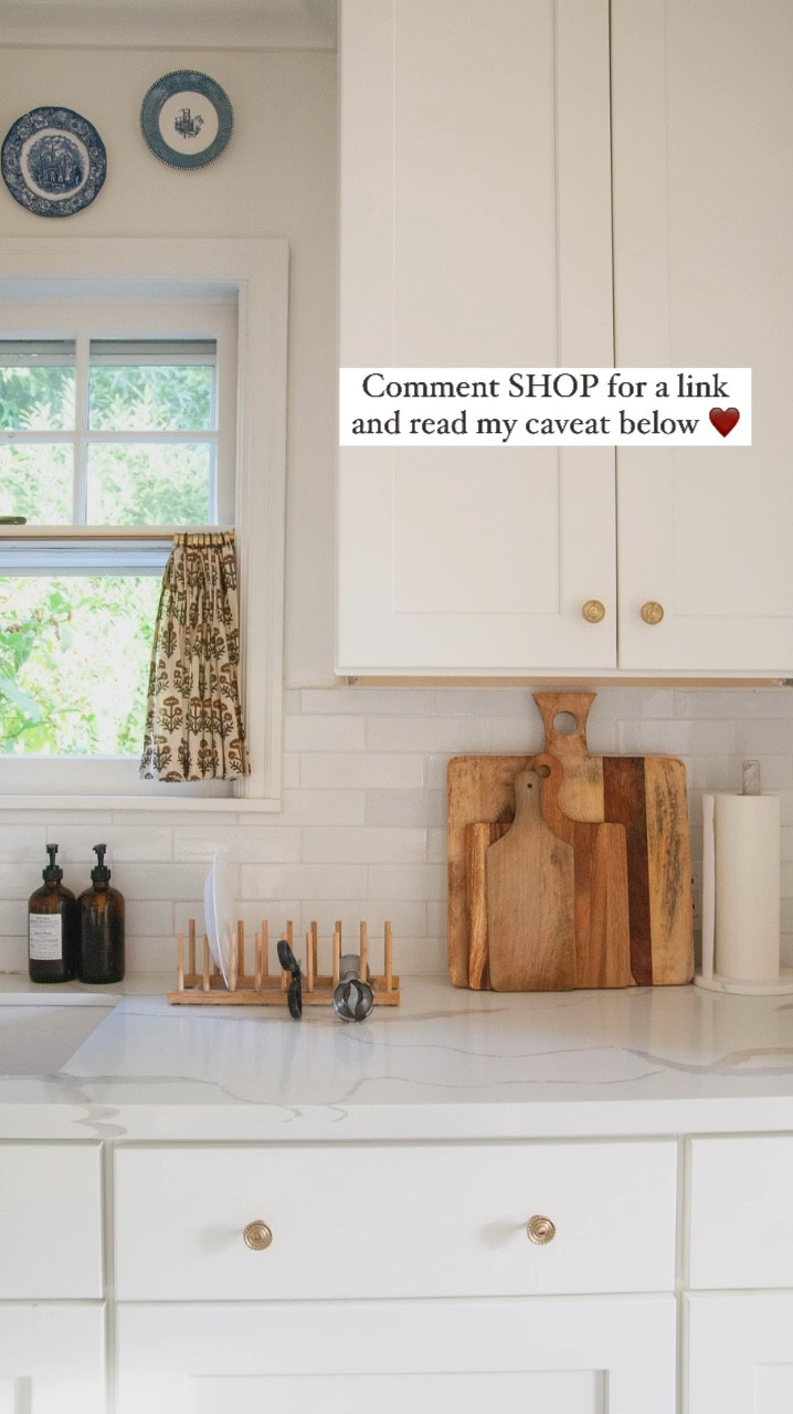 I have never liked dish racks, they get so stinky with the mats below them, plus they are not cute and take up so much room! And I do not feel like hiding it away when done all the time. I started using this option a while ago and it works great! Caveat: it’s not meant to get/stay wet so you have to keep it dry, particularly below it once you take items off. But it has worked for me!

#LTKHome