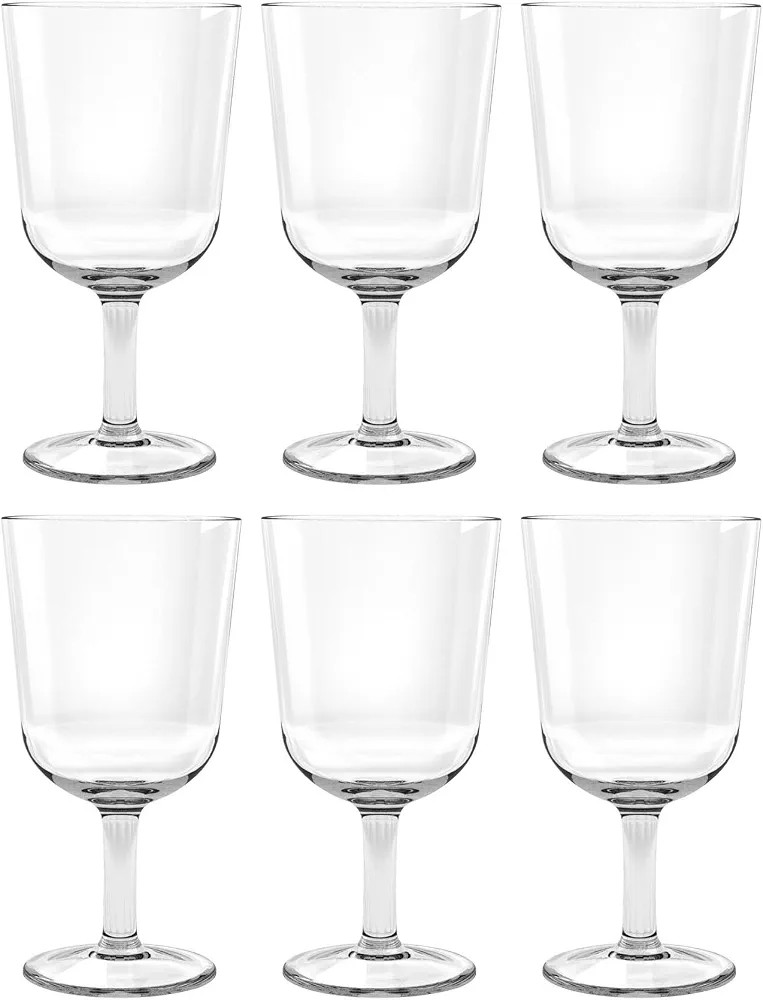Tritan Simple Wine Drinkware, Indoor/Outdoor, Clear, 16 oz. Set of 6 | Amazon (US)