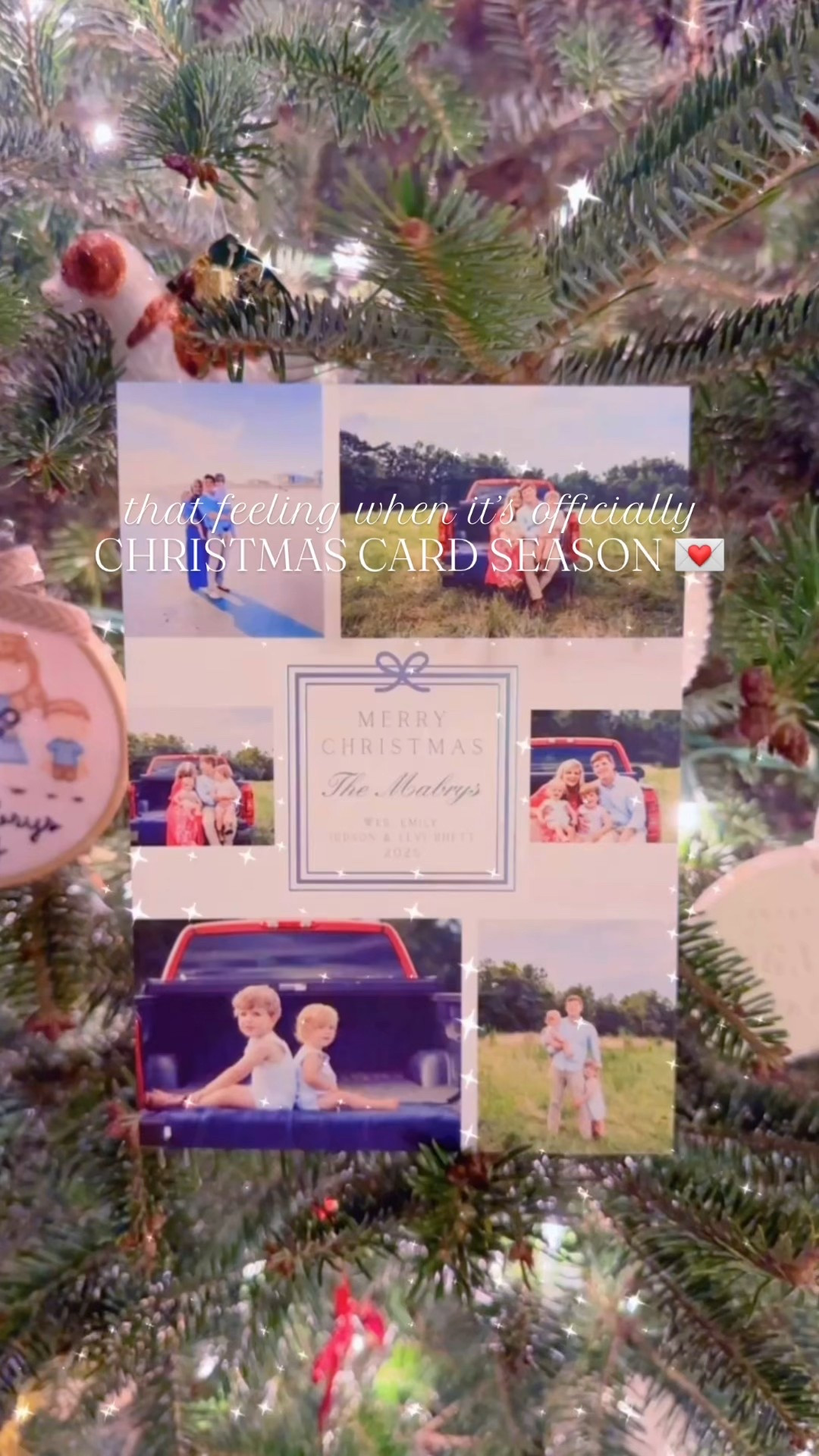 Tis’ the season for our annual Christmas card 💌 addressing & stamping ✍🏼 “date night” 🥰  by the tree 🎄🌟 last night and eek I love our “Country Little Christmas” 🎅🏻🤠🚜🌾 Christmas card so much this year!! 🤭❤️ It has got to be my most favorite yet!!! 📮😍

Oh how I love this little “date night” 🫶🏽 with my honey 🍯 every year!! 😍 Sending and receiving “merry mail” 🎅🏻💌📬🎄📮 is one of my favorite parts about the holiday season 🥰🌟 and I can’t wait for our dining room door frame🚪 to be covered with the faces of so many friends and family members we love!! ❤️ 

And just like that, all of the Christmas cards 💌🎄 were packed and ready ✔️ to mail out at the post office 🏤📬📮 with my little Santa’s elves this afternoon!!! 🎅🏻🤭👶🏼 We walked the cute little downtown trail all decorated for Christmas 🌟 to send off our “merry mail” today and these cuties were happy as can be!! 🥰❤️🎉

Merry Christmas - it’s officially the most wonderful time of the year!!! And yay for Christmas Card Season!! 💌🎄📮🎅🏻✨❤️

| Motherhood | Stay at Home Mom | Joyful Motherhood | Faith | Baby and Toddler Days | Boy Mama x 2 | SAHM | These are the Days | Full Hands Fuller Hearts | December Memories | Holiday Season with Littles | Christmas with Littles | Christmas Traditions | The Most Wonderful Time of the Year | Christmas Cards | Christmas Card Season | Merry Mail 

…

#emilysayswes #judsoncarpentermabry #levirhettmabry #familyoffour #mommyblogger #stayathomemommy #boymamax2 #mommyblogger #sahm #thesearethedays #decembermemories #christmastime #LTKChristmas #LTKHoliday #LTKfamily #LTKBaby #LTKToddler @shop.ltk

#LTKHoliday #LTKKids