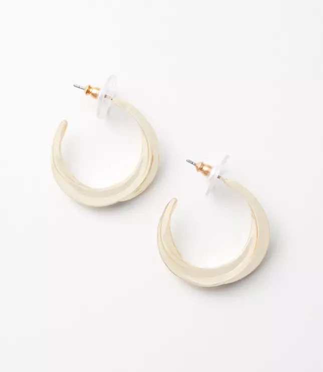 Crinkle Hoop Earrings | LOFT