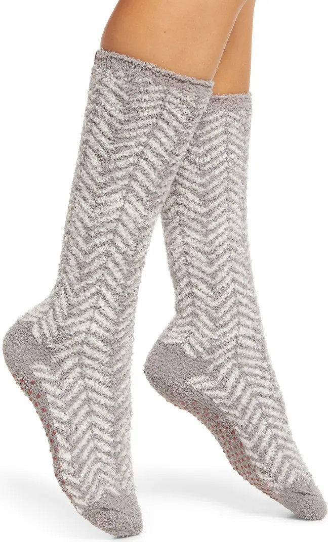 Barefoot Dreams® CozyChic™ Herringbone Gripper Crew Socks | Nordstrom | Nordstrom