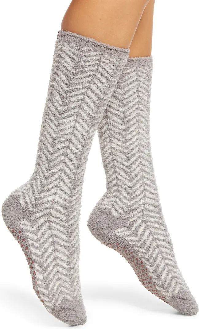 Barefoot Dreams® CozyChic™ Herringbone Gripper Crew Socks | Nordstrom | Nordstrom