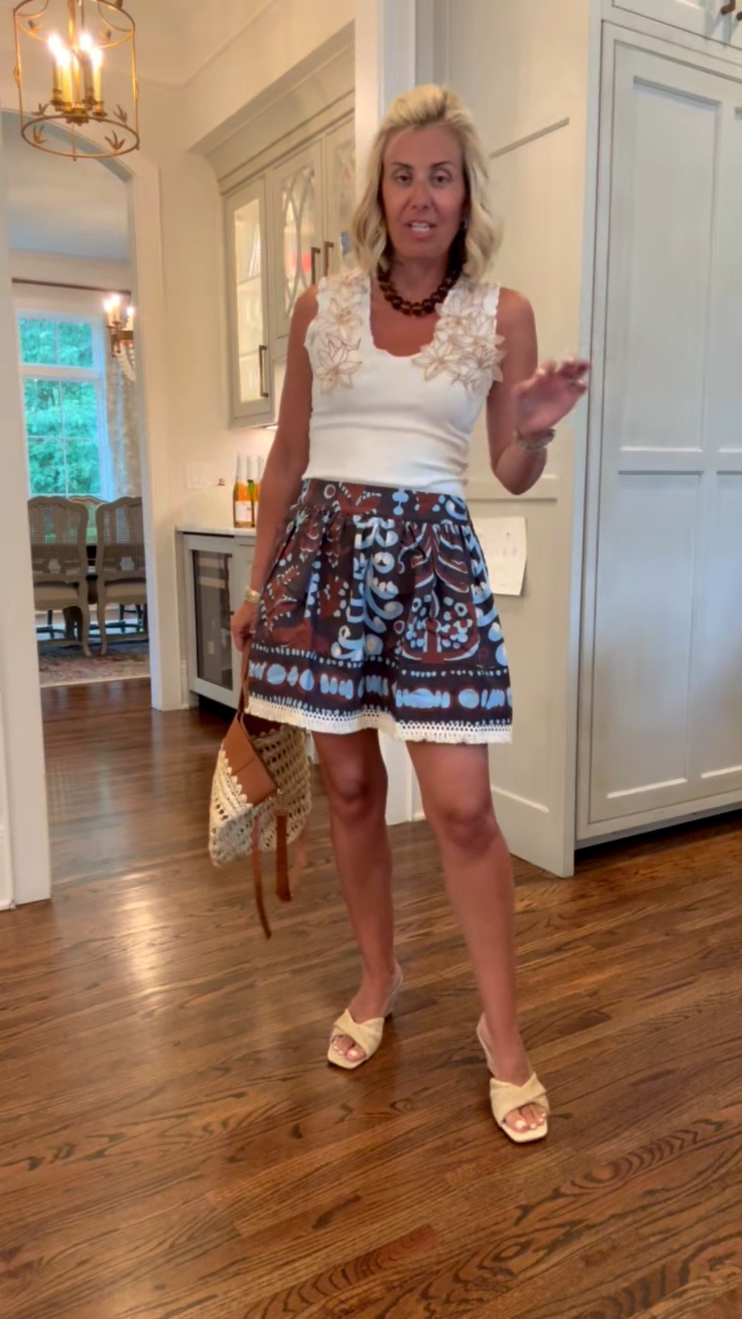 Oh how I love this entire look! This skirt is absolutely beautiful. The trim detail on the skirt and 3D floral tank just elevates the look. I’m in xs tank & skirt and 8 heel tts. 

*Use my code CATHERINE20 for 20% off Orders of $100+ at Anthropologie 
*Dates: Thursday 6/25 – Sunday 6/28

￼

#LTKdayinmylife #LTKmomlife #LTKOver40