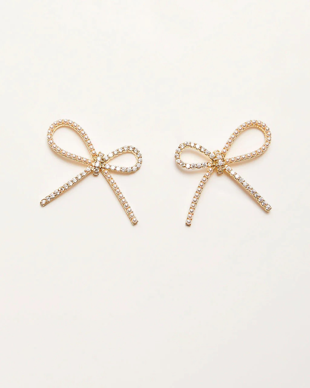 Tova Rhinestone Bow Stud Earrings | VICI