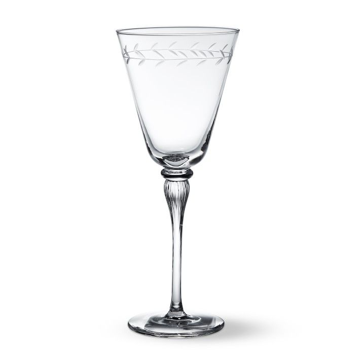 Elegant Etched Red Wine Glasses, Set of 4 | Williams-Sonoma