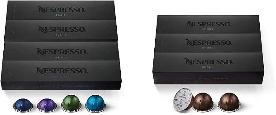 Nespresso VertuoLine Intense Variety Pack (40 Count) + Intenso Dark Roast Coffee Pods (30 Count) | Amazon (US)