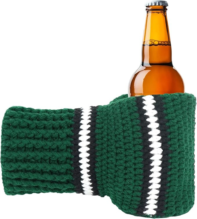 FunisFun Beer Mitten Gloves, Knit Stitched Drink Mitt Holder for White Elephant Gag Gift Tailgati... | Amazon (US)