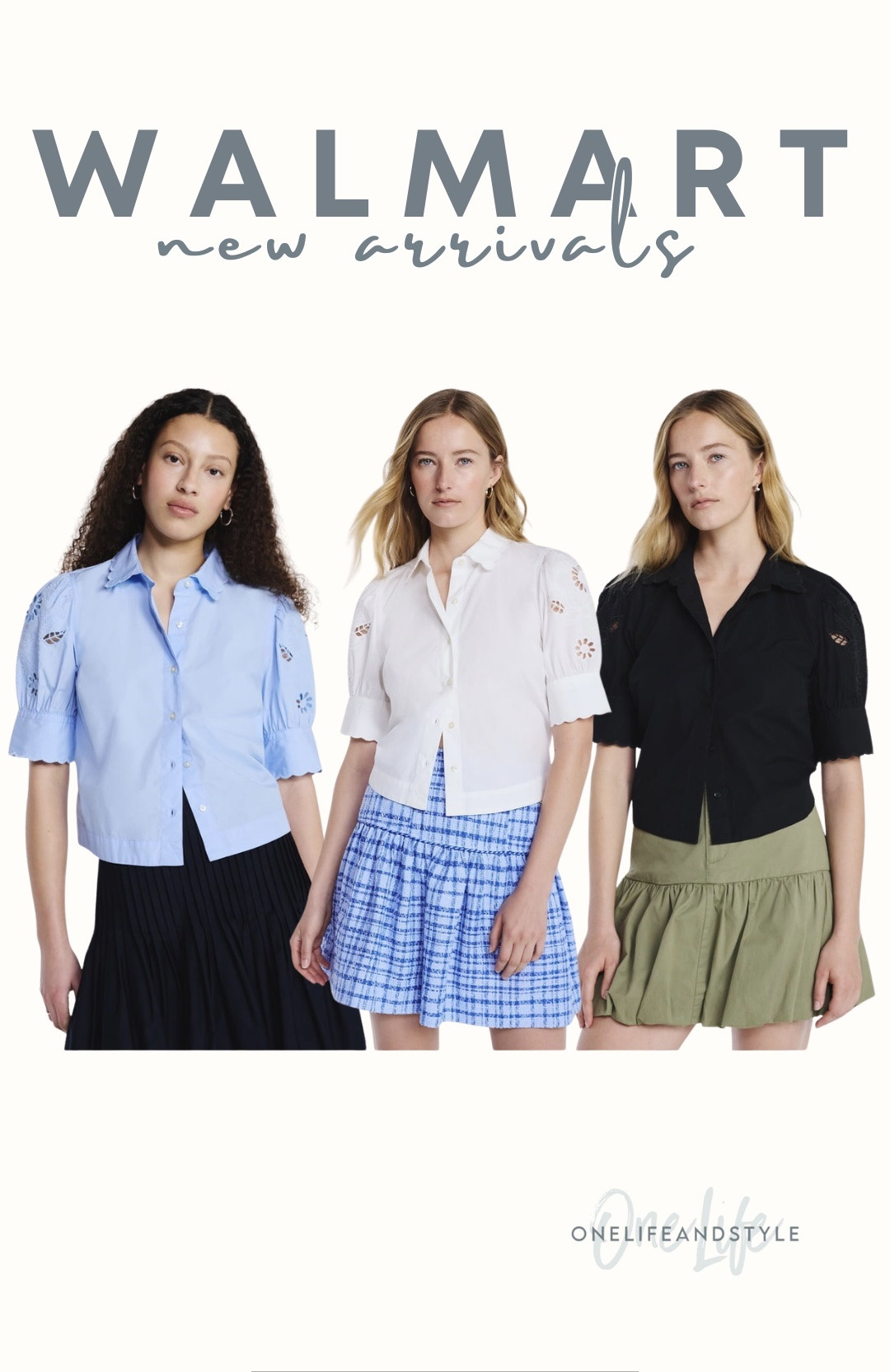 Walmart new arrivals - eyelet short sleeve top  

#LTKSeasonal