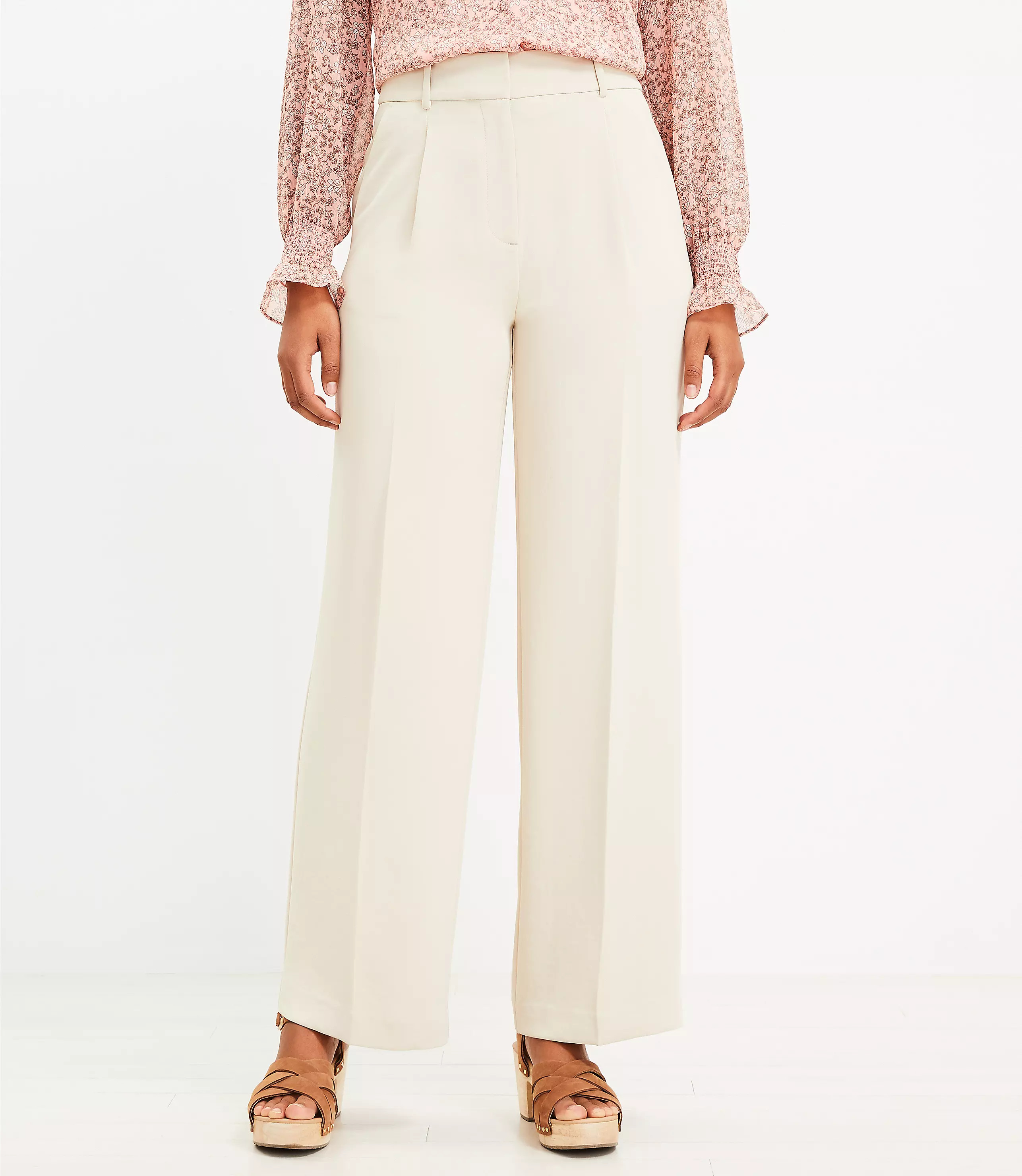 Peyton Trouser Pants in Crepe | LOFT