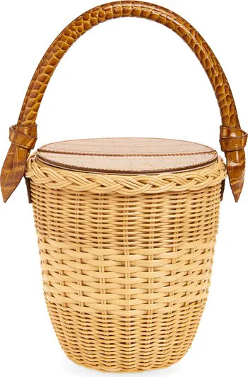 Pamela Munson The Jane Cognac Rattan Shoulder Bag | Nordstrom | Nordstrom