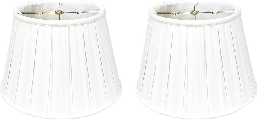 Royal Designs, Inc. Empire English Pleat Round Basic Lamp Shade, BS-724-18LNWH-2, Linen White, 11... | Amazon (US)
