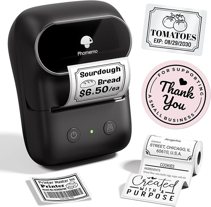 Phomemo M108 Label Maker Machine with Tapes, Address Label Maker Mini Size and Widely Used Sticke... | Amazon (US)