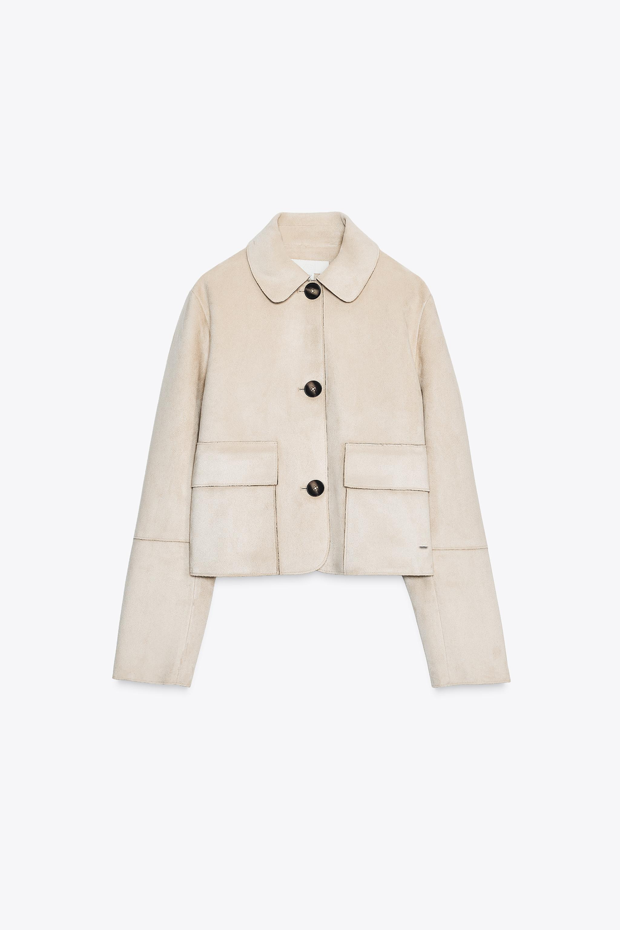 FAUX SUEDE CROPPED JACKET | Zara US