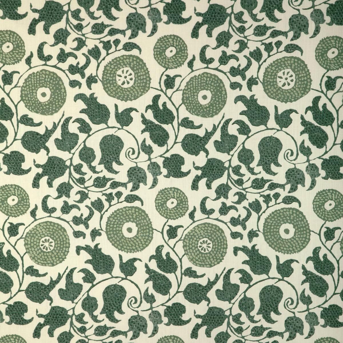 Lee Jofa Eldora Print Juniper/Leaf Fabric | DecoratorsBest