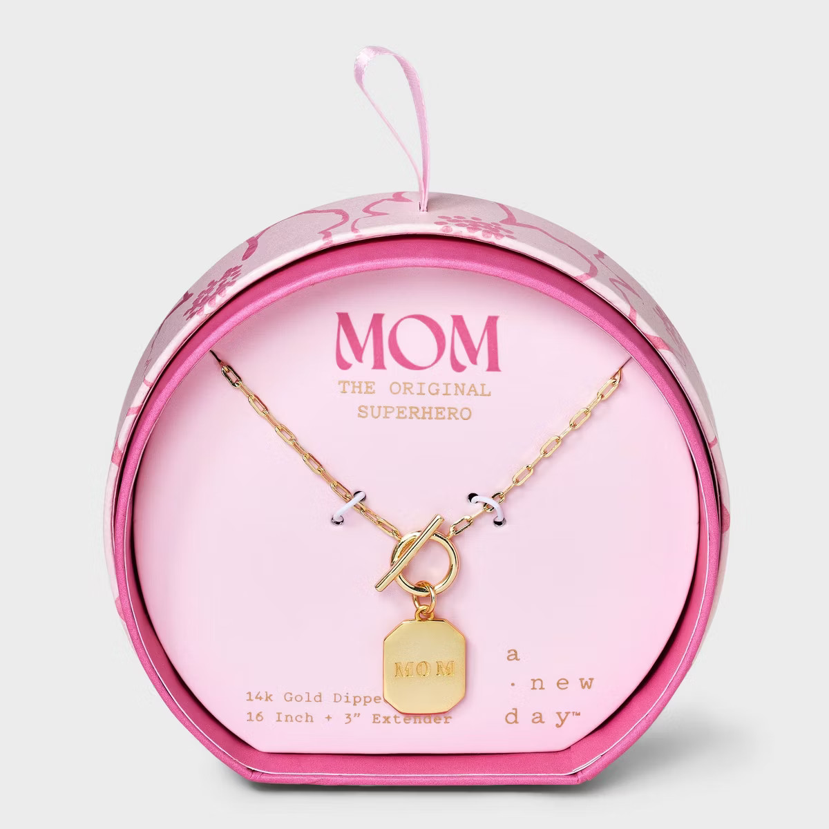 14K Gold Dipped "Mom" Tag Pendant Necklace - A New Day™ Gold | Target