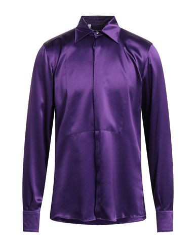 Dolce & gabbana Man Shirt Purple Size 17 ½ Silk | YOOX (US)