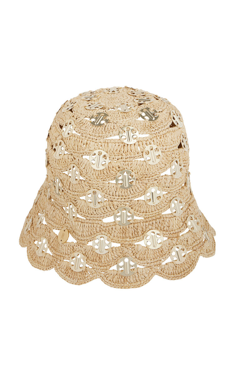 Embellished Woven Raffia Bucket Hat | Moda Operandi (Global)