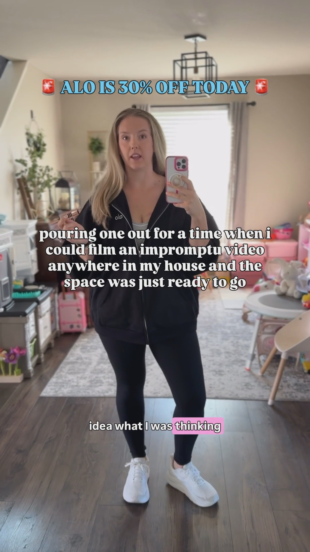 Mom OOTD elevated athleisure casual outfit currently ALL 30% off! Alo Accolades full zip, Alo heartthrob bra, Alo SoftSculpt leggings (buttery soft second skin feel!).

#LTKActive #LTKSaleAlert #LTKootd