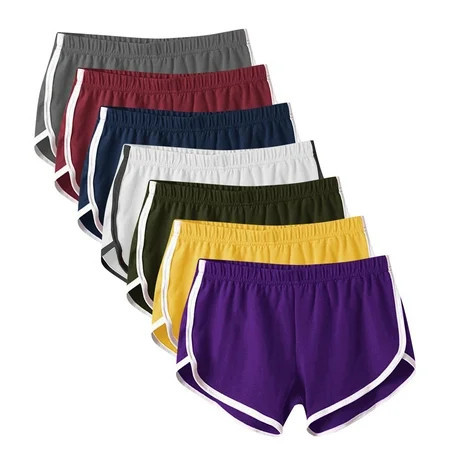 Oalirro Beach Shorts for Women Dolphin Shorts Women 7 Pack Athletic Shorts Yoga Dance Summer Pants Running Sports Shorts for Women | Walmart (US)