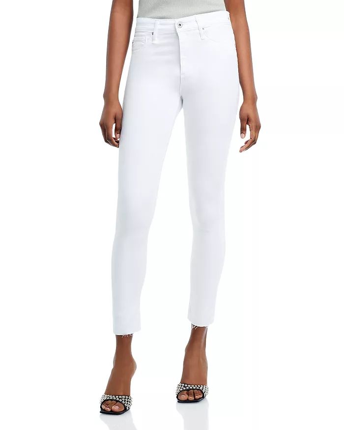 Farrah High Rise Raw Hem Ankle Skinny Jeans | Bloomingdale's (US)