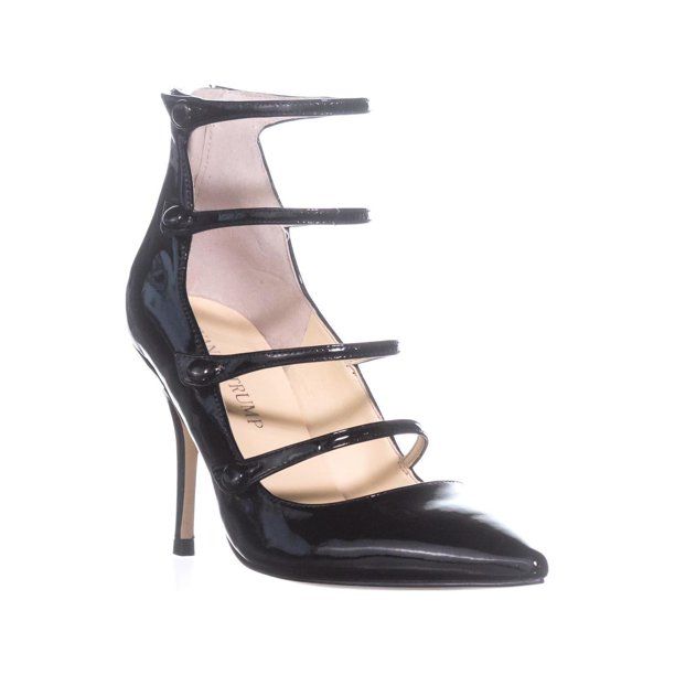 Womens Ivanka Trump Dritz Strappy Pumps, Black Patent - Walmart.com | Walmart (US)