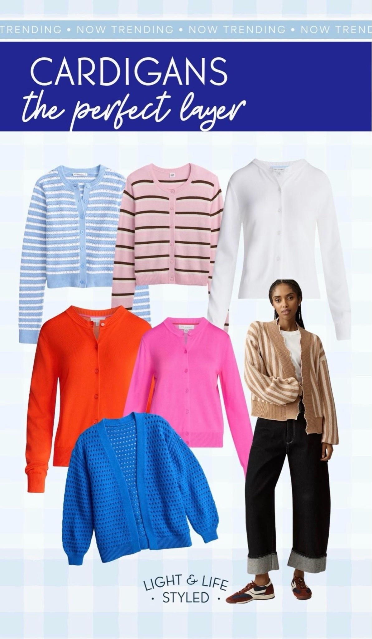 Each cardigan comes in multiple color options! All under $100 and perfect as a layering piece for work