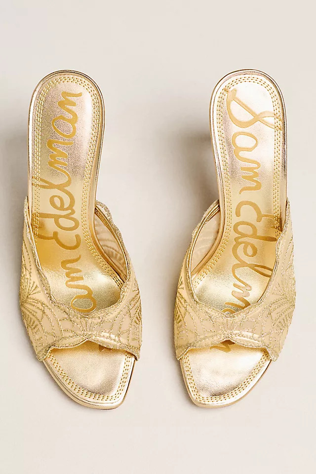 Iva Open-Toe Mule Heels | Anthropologie (US)